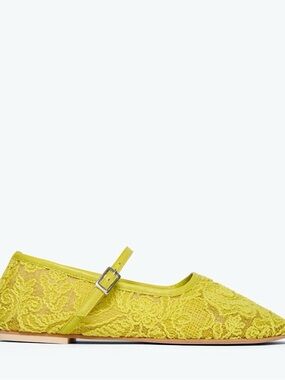 Freda Salvador Laurel Mary Jane - US‎ 8 - Lime Jacquard Mesh